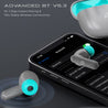 pTron Bassbuds Zen In-Ear TWS Earbuds with Quad ENC Mic, 50Hrs Playtime, Low Latency, Bluetooth 5.3 Wireless Headphones, Deep Bass, Touch Control, Type-C Fast Charging & IPX4 Water Resistant (Grey)
