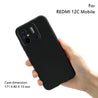 pTron Back Cover Case for Redmi 12C, Stylish Matt Finish, Shockproof Back Case, Perfect Cut-Outs & Perfect-Fit (Black)