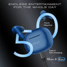 pTron Bassbuds Zen In-Ear TWS Earbuds with Quad Mic TruTalk ENC Calls, 50Hrs Playtime, Bluetooth 5.3 Headphone with Mic, Deep Bass, Game/Music Modes, Touch Control, Type-C Fast Charging & IPX4 (Blue)