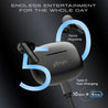 pTron Bassbuds Zen In-Ear TWS Earbuds with Quad Mic TruTalk ENC Calls, 50Hrs Playtime, Bluetooth 5.3 Headphone with Mic, Deep Bass, Game/Music Modes, Touch Control, Type-C Fast Charging & IPX4 (Black)