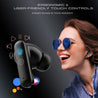 pTron Bassbuds Zen In-Ear TWS Earbuds with Quad Mic TruTalk ENC Calls, 50Hrs Playtime, Bluetooth 5.3 Headphone with Mic, Deep Bass, Game/Music Modes, Touch Control, Type-C Fast Charging & IPX4 (Black)