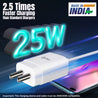 pTron Volta FC17 25W Type-C to Type-C PD Superfast USB TypeC Charger for Samsung S21/S21+/S21 Ultra/S20/S20+/S20 Ultra/Note 20/Note 20 Ultra/Note 10/Note10+ M51/M42/F23 5G/M53 5G (Charger only) White