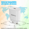 pTron Volta FC17 25W Type-C to Type-C PD Superfast USB TypeC Charger for Samsung S21/S21+/S21 Ultra/S20/S20+/S20 Ultra/Note 20/Note 20 Ultra/Note 10/Note10+ M51/M42/F23 5G/M53 5G (Charger only) White