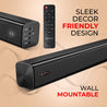 pTron Jazz 2.0 Channel Soundbar for TV, Multi-Connectivity BT5.3/HDMI ARC/Opt-in/Aux/USB, 40W Immersive Stereo Sound, 3 Equalizer Modes Movie/Music/News & Remote Control (Black)