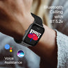 pTron Reflect Ace Smartwatch, Bluetooth Calling, 1.85" Touch Display, 600 NITS Bright, Metal Strap, 120+Sports Mode, High-Speed Realtek Processor, DaFit App & 7days Battery Life (Black)