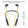 pTron Tangent Duo Bluetooth 5.2 Wireless in-Ear Earphones with Mic,Magnetic Earbuds (Yellow/Black)