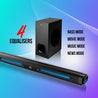 pTron Jazz Pro X1 240W Soundbar with Wired Subwoofer for TV, Punchy Bass, 2.1 CH, Multi-Connect BT5.3/HDMI ARC/Opt-in/Aux/USB, Movie/Music/News Modes, Remote Control, LED Display (Black)