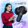 pTron BudSENS 1 ANC Earbuds with Quad Mic TruTalk ENC Calls (Black)
