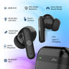 pTron BudSENS 1 ANC Earbuds with Quad Mic TruTalk ENC Calls (Black)
