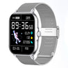 pTron Reflect Callz Smartwatch, Bluetooth Calling, 1.85" Full Touch Display, 600 NITS, Digital Crown, Metal Mesh Strap, 100+ Watch Faces, HR, Sports Mode, 5 Days Battery Life (Silver)