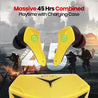 pTron Bassbuds B91 Plus TWS Earbuds with 38ms Gaming Low Latency, AI-ENC Stereo Calls, 45Hrs Playtime, Dual HD Mic, In-Ear Bluetooth 5.3 Headphones, Fast Type-C Charging & IPX5 (Yellow)