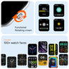 pTron Reflect MaxPro 2.01 inch Square Dial Smartwatch, Full Touch Display, Bluetooth Calling, Functional Crown, 600 NITS, 100+ Watch Faces, HR, SpO2, 5 Days Battery Life & IP68 (Silver)