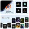 pTron Reflect MaxPro 2.01 inch Square Dial Smartwatch, Full Touch Display, Bluetooth Calling, Functional Crown, 600 NITS, 100+ Watch Faces, HR, SpO2, 5 Days Battery Life & IP68 (Blue)