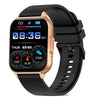 pTron Reflect Classic 2.01 inch Square Dial Smartwatch, Bluetooth Calling, Full Touch Display, 600 NITS, Metal Frame, 100+ Watch Faces, HR, SpO2, Voice Assist, 5 Days Battery Life (Gold)