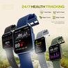 pTron Reflect Classic 2.01 inch Square Dial Smartwatch, Bluetooth Calling, Full Touch Display, 600 NITS, Metal Frame, 100+ Watch Faces, HR, SpO2, Voice Assist, 5 Days Battery Life (Green)