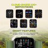 pTron Reflect Classic 2.01 inch Square Dial Smartwatch, Bluetooth Calling, Full Touch Display, 600 NITS, Metal Frame, 100+ Watch Faces, HR, SpO2, Voice Assist, 5 Days Battery Life (Green)