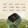 pTron Reflect Classic 2.01 inch Square Dial Smartwatch, Bluetooth Calling, Full Touch Display, 600 NITS, Metal Frame, 100+ Watch Faces, HR, SpO2, Voice Assist, 5 Days Battery Life (Green)