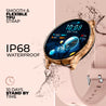 pTron Reflect Flash 1.32 inch Round Dial Smartwatch, Bluetooth Calling, Full Touch Display, 600 NITS, Metal Frame, 100+ Watch Faces, HR, SpO2, Voice Assist & 5 Days Battery Life (Pink)
