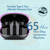 pTron Zenbuds Evo X1 Pro In-Ear TWS Earbuds with Quad Mic (Grey)