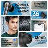 pTron Bassbuds Gomax TWS Earbuds, TruTalk AI-ENC Calls, 36Hrs Playtime, 13mm Drivers, in-Ear Bluetooth 5.3 Wireless Headphones, Voice Assistant, Type-C Fast Charging & IPX5 (Black)