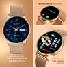 pTron Reflect Flash Smartwatch, Bluetooth Calling, 1.32" Full Touch Display, 600 NITS, Full Metal Body, 100+ Watch Faces, Heart Rate, SpO2, Sports Mode & 5 Days Battery Life & IP68 Waterproof (Gold)