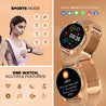 pTron Reflect Flash Smartwatch, Bluetooth Calling, 1.32" Full Touch Display, 600 NITS, Full Metal Body, 100+ Watch Faces, Heart Rate, SpO2, Sports Mode & 5 Days Battery Life & IP68 Waterproof (Gold)