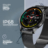 pTron Reflect Flash Smartwatch, Bluetooth Calling, 1.32" Full Touch Display, 600 NITS, Full Metal Body, 100+ Watch Faces, Heart Rate, SpO2, Sports Mode & 5 Days Battery Life & IP68 Waterproof (Black)