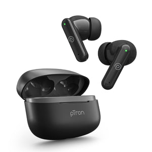 pTron  Zenbuds X1 Quad Mic TWS Earbuds, TruTalk ENC Calls (Black)