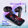 pTron Bassbuds Air In-Ear TWS Earbuds with Deep Bass, 32Hrs Playtime, Built-in HD Mic, Bluetooth v5.1, Touch Control, Type-C Fast Charging, Voice Assistant & IPX4 Water Resistant (Pearl Black)