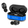 pTron Bassbuds Plus in-Ear TWS Earbuds with HD Mic, Bluetooth 5.0 Headphones, Stereo Sound, Clear Calls, 28Hrs Playback Time, Voice Assistant, IPX4 Water Resistant & Fast Charging (Electric Blue)