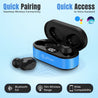 pTron Bassbuds Plus in-Ear TWS Earbuds with HD Mic, Bluetooth 5.0 Headphones, Stereo Sound, Clear Calls, 28Hrs Playback Time, Voice Assistant, IPX4 Water Resistant & Fast Charging (Electric Blue)