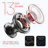 pTron PlayBuds 1 Pro in-Ear TWS Earbuds, Quad Mic Hybrid ENC Calls, 35ms Low Latency Gaming, 50Hrs Playtime, Bluetooth 5.3 Wireless Headphones with Mic, Type-C Fast Charging & IPX5 (Black Matt)