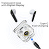 pTron Bassbuds Nyx in-Ear TWS Earbuds, Immersive Audio, Bluetooth 5.1 Wireless Headphones, HD Mic, 50ms Movie Mode, Digital Case, Type-C Fast Charging & IPX4 Water Resistant (Pearl White & Black)