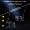 pTron Pride Lite in-Ear Wired in Ear Earphones with in-line Mic, 10mm Driver, Immersive Sound, Metal Buds, Compatible with 3.5mm Aux Port Device & 1.2m Tangle-Free Cable (Metallic Black)