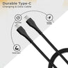 pTron Solero T351 Type-C to Type-C 3.5A Fast Charging Cable, Compatible with Android & iOS Phones/Tablets, 480Mbps Data Transfer Speed, Made in India & Tangle-free USB Cable (Round, 1M, Black)