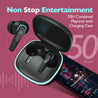 pTron Zenbuds Evo X2 in-Ear TWS Earbuds with Quad Mic & ENC Calls (Black)