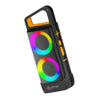 pTron Fusion Saga 20W Bluetooth Speaker with Punchy Stereo Sound, RGB Lights, Metal Grills, 8H Playtime, TWS Feature & Multi-Compatibility (Black/Orange)