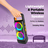 pTron Fusion Saga 20W Bluetooth Speaker with Punchy Stereo Sound, RGB Lights, Metal Grills, 8H Playtime, TWS Feature & Multi-Compatibility (Black/Orange)