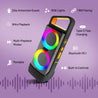 pTron Fusion Saga 20W Bluetooth Speaker with Punchy Stereo Sound, RGB Lights, Metal Grills, 8H Playtime, TWS Feature & Multi-Compatibility (Black/Orange)