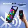 pTron Fusion Saga 20W Bluetooth Speaker with Punchy Stereo Sound, RGB Lights, Metal Grills, 8H Playtime, TWS Feature & Multi-Compatibility (Black/Blue)