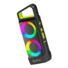 pTron Fusion Saga 20W Bluetooth Speaker with Punchy Stereo Sound, RGB Lights, Metal Grills, 8H Playtime, TWS Feature & Multi-Compatibility (Black/Green)