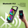 pTron Fusion Saga 20W Bluetooth Speaker with Punchy Stereo Sound, RGB Lights, Metal Grills, 8H Playtime, TWS Feature & Multi-Compatibility (Black/Green)