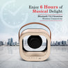 pTron Fusion Moment Mini Bluetooth Speaker with Immersive Sound, Transparent Design, Vivid RGB Lights (Beige)