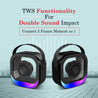 pTron Fusion Moment 10W Mini Bluetooth Speaker with Immersive Sound, Transparent Design, Vivid RGB Lights, 6Hrs Playtime, Bluetooth V5.3, TWS Pairing & Type C Charging Port (Black)