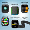 pTron Reflect Callz 1.85" Square Dial Smartwatch with Bluetooth Calling, Full Touch Display, 600 NITS, Digital Crown, Metal Strap, 100+ Watch Faces, HR, IP68 & 5 Days Battery Life (Cobra Black)