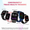 pTron Force X12S 1.85" Square Smartwatch with Bluetooth Calling, Full Touch Display, Functional Crown, Heart Rate Monitor, SpO2, Watch Faces, 5 Days Battery Life, Fitness Trackers & IP68 (Satin Blue)