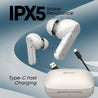 pTron Bassbuds Gomax TWS Earbuds, TruTalk AI-ENC Calls, 36Hrs Playtime, 13mm Drivers, in-Ear Bluetooth 5.3 Wireless Headphones, Voice Assistant, Type-C Fast Charging & IPX5 (White)