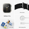 pTron Reflect Pro 1.85" Full Touch Display Smartwatch, Bluetooth Calling, 600 NITS, Digital Crown, Metal Frame, 100+ Watch Faces, HR, SpO2, Voice Assist, 5 Days Battery Life & IP68 (Sterling Silver)