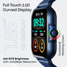 pTron Reflect Callz 1.85" Full Touch Display Smartwatch, Bluetooth Calling, 600 NITS, Functional Crown, 100+ Watch Faces, HR, SpO2, Sports Mode, 5 Days Battery Life & IP68 Waterproof (Satin Blue)