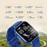 pTron Reflect Classic 2.01" Square Dial Smartwatch, Bluetooth Calling, Full Touch Display, 600 NITS, Metal Frame, 100+ Watch Faces, HR, SpO2, Voice Assist, 5 Days Battery Life & IP68 (Satin Blue)